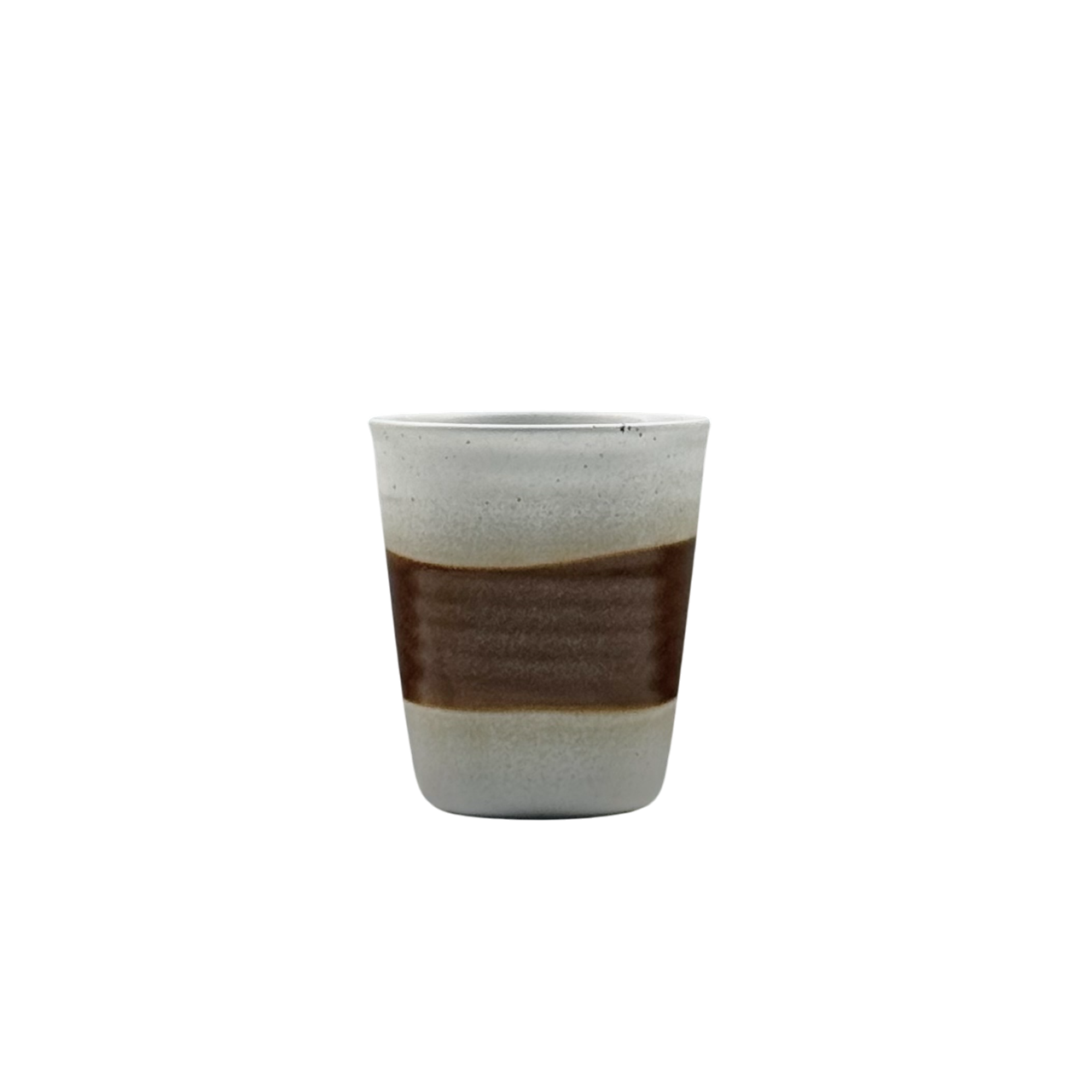 TOFFEE STRIPE Caffe Latte Mug Set of 4