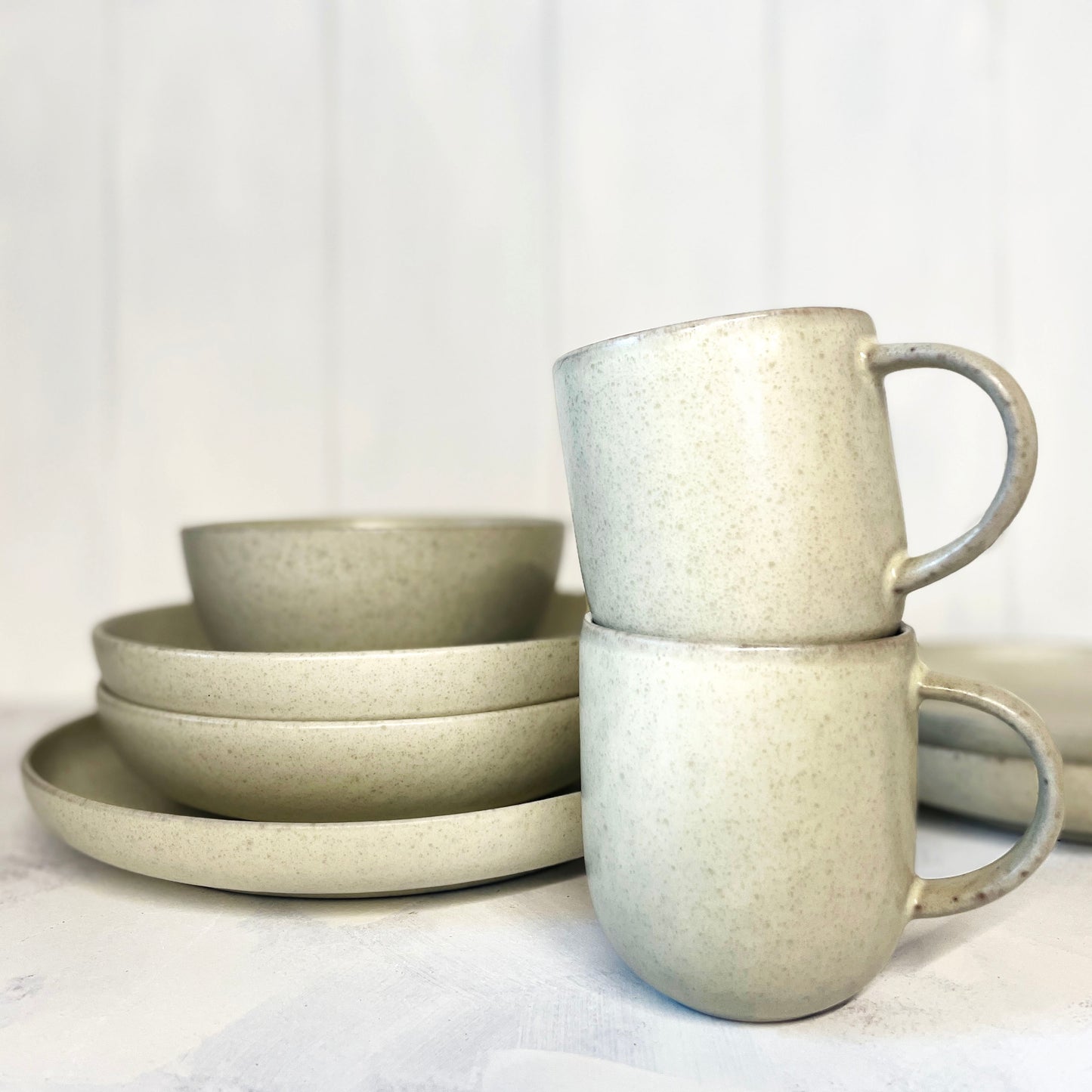 STIPPLE Flax Dinner Plate Set of 4