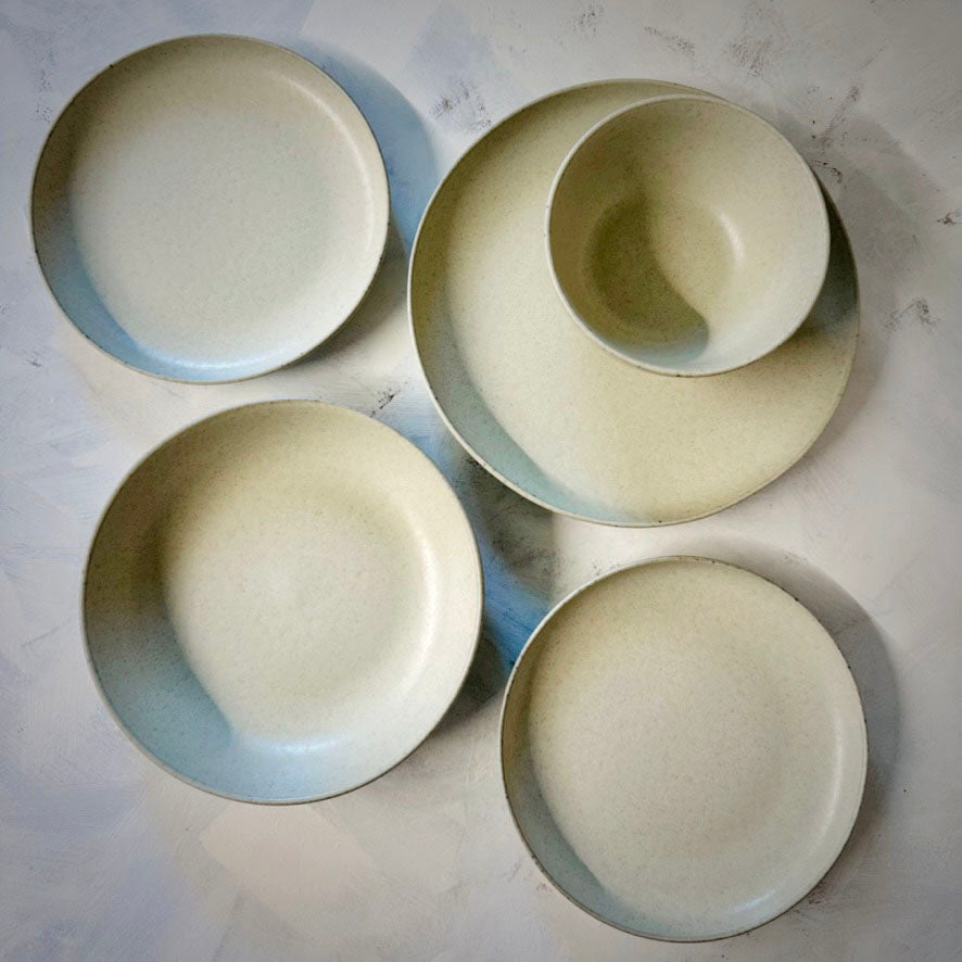 STIPPLE Flax Side Plate Set of 4