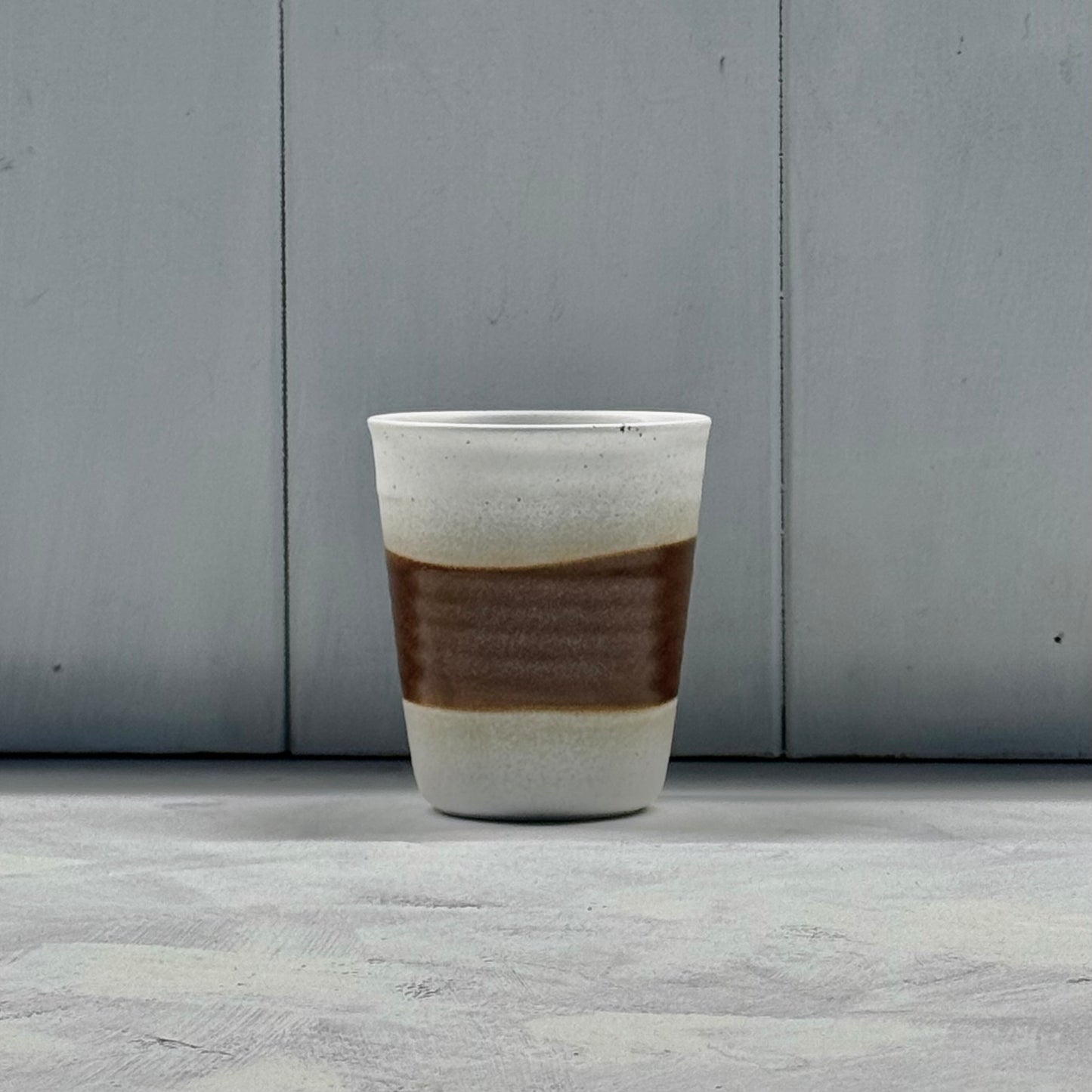 TOFFEE STRIPE Caffe Latte Mug Set of 4