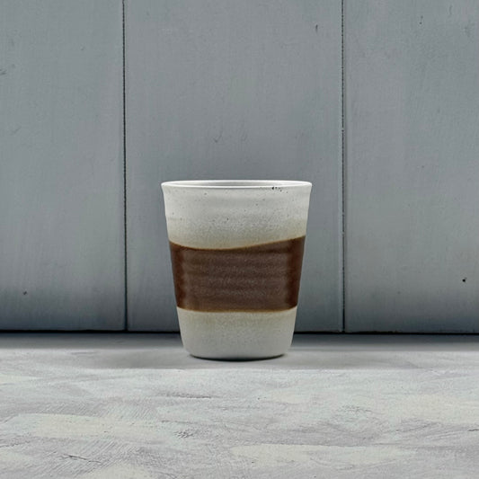 TOFFEE STRIPE Caffe Latte Mug Set of 4