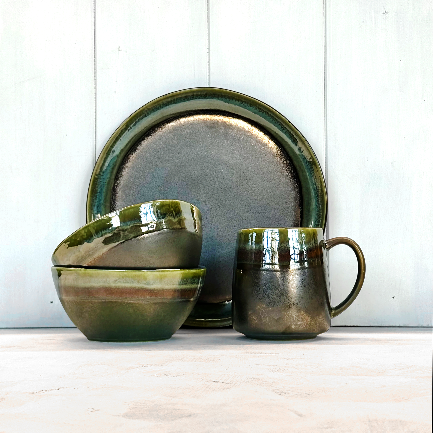 MINERALE Jade Dinner Plate Set of 4